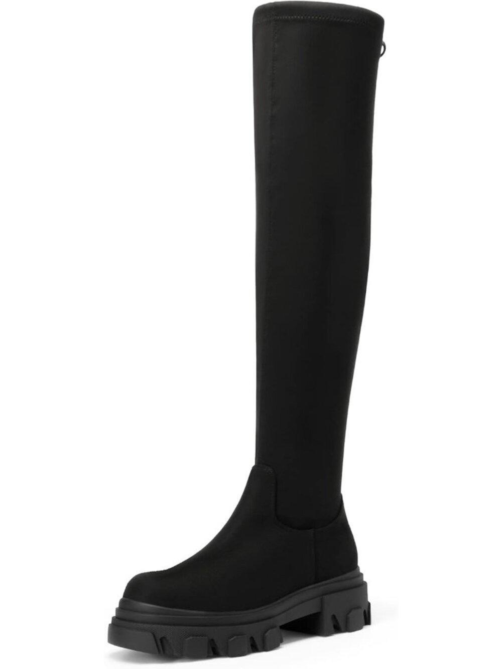 👢DREAM PAIRS Women's Black Over The Knee Platform Thigh High Boots Long Stretch